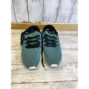 Adidas Parley x Deerupt Runner Women’s Sneakers Core Black Blue Spirit US 7.5